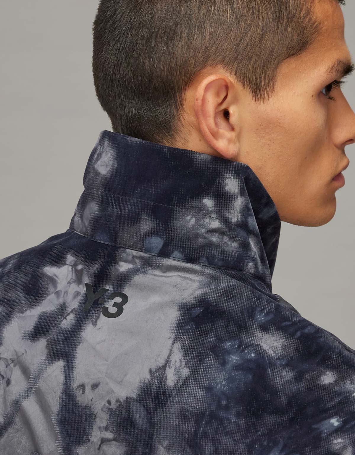 Y-3 Black All-over Print Flock Nylon Liner Jacket