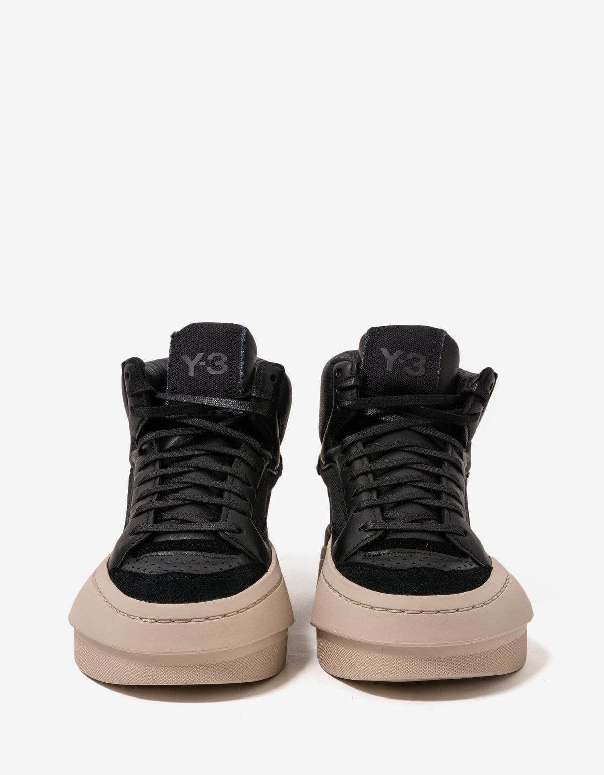 Y-3 Black Centennial Hi Trainers