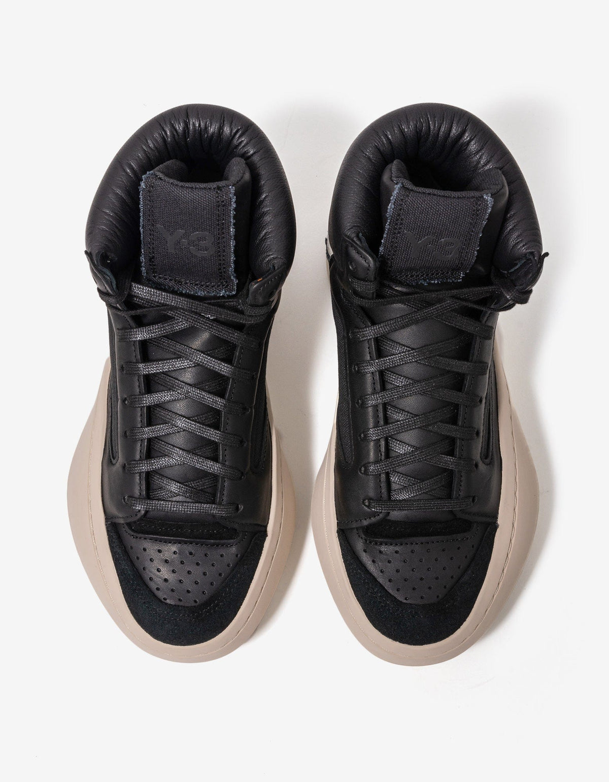 Y-3 Black Centennial Hi Trainers