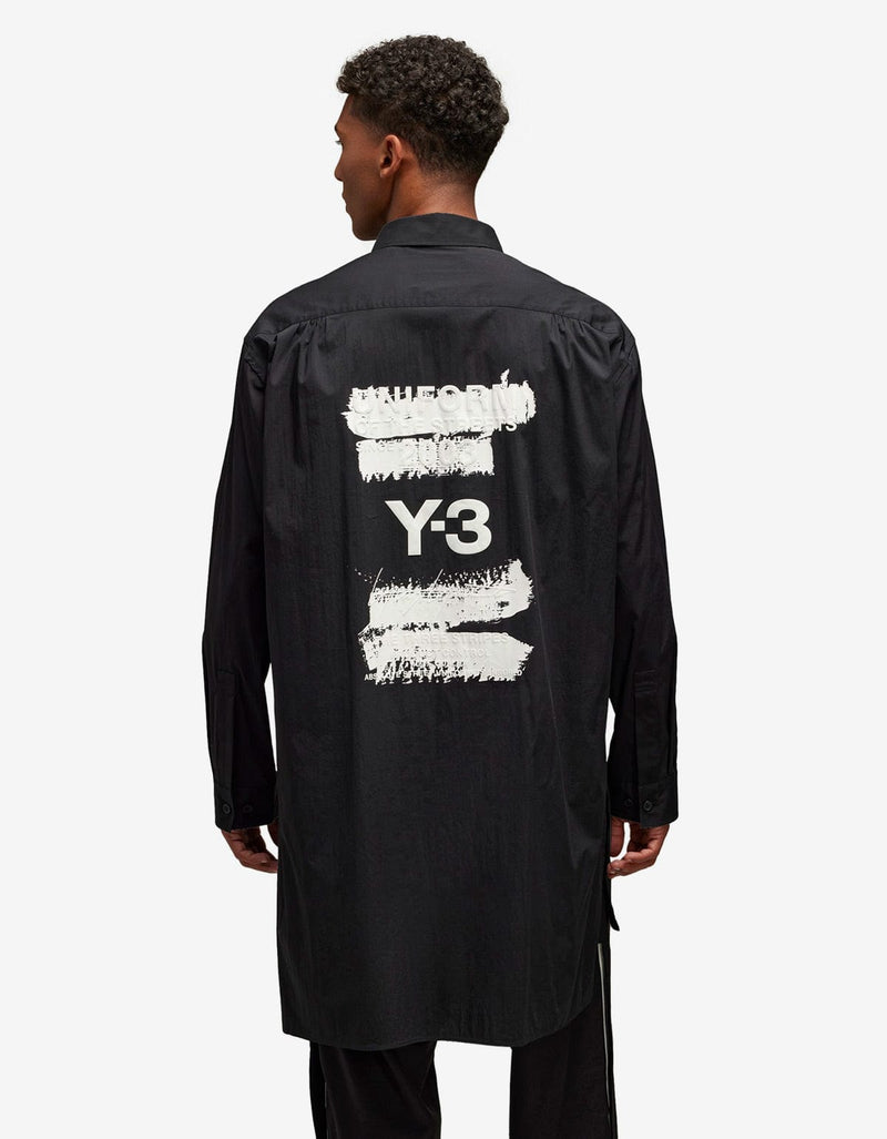 Y-3 Black Graphic Print Shirt