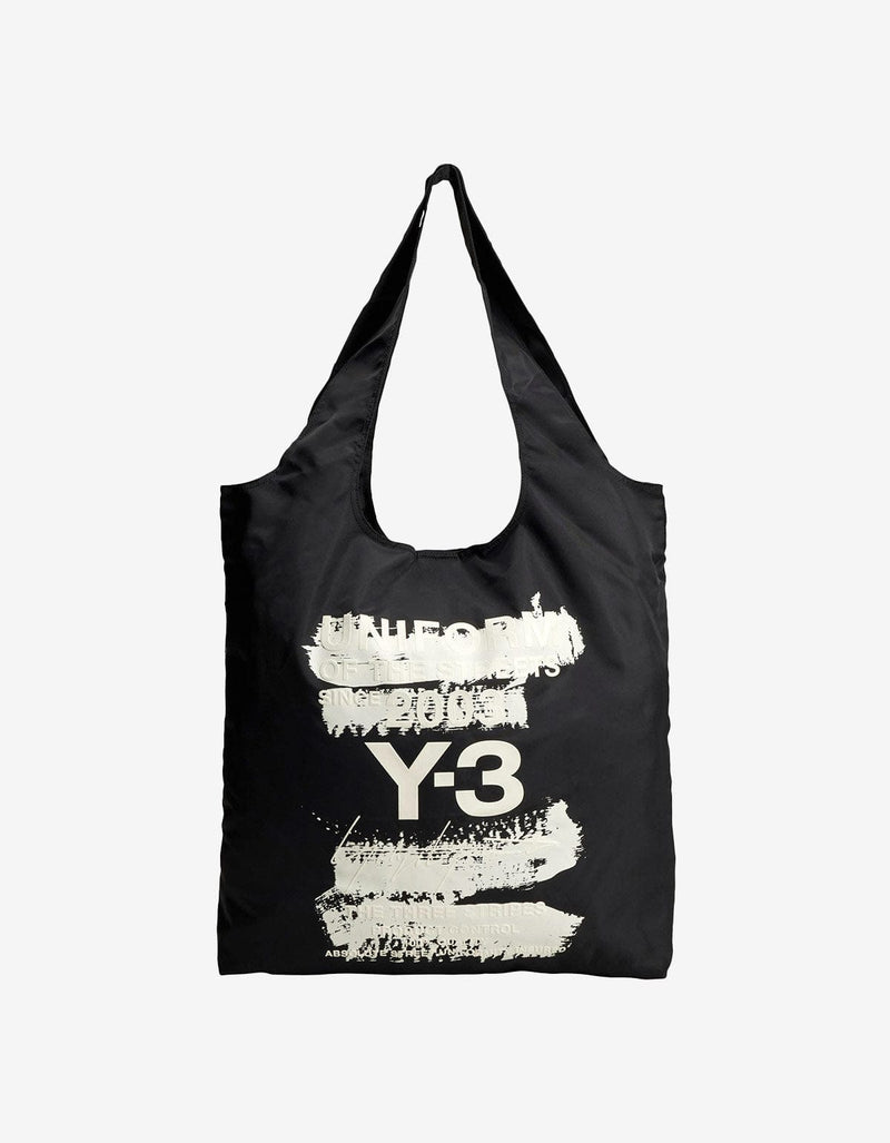 Y-3 Black Graphic Tote Bag