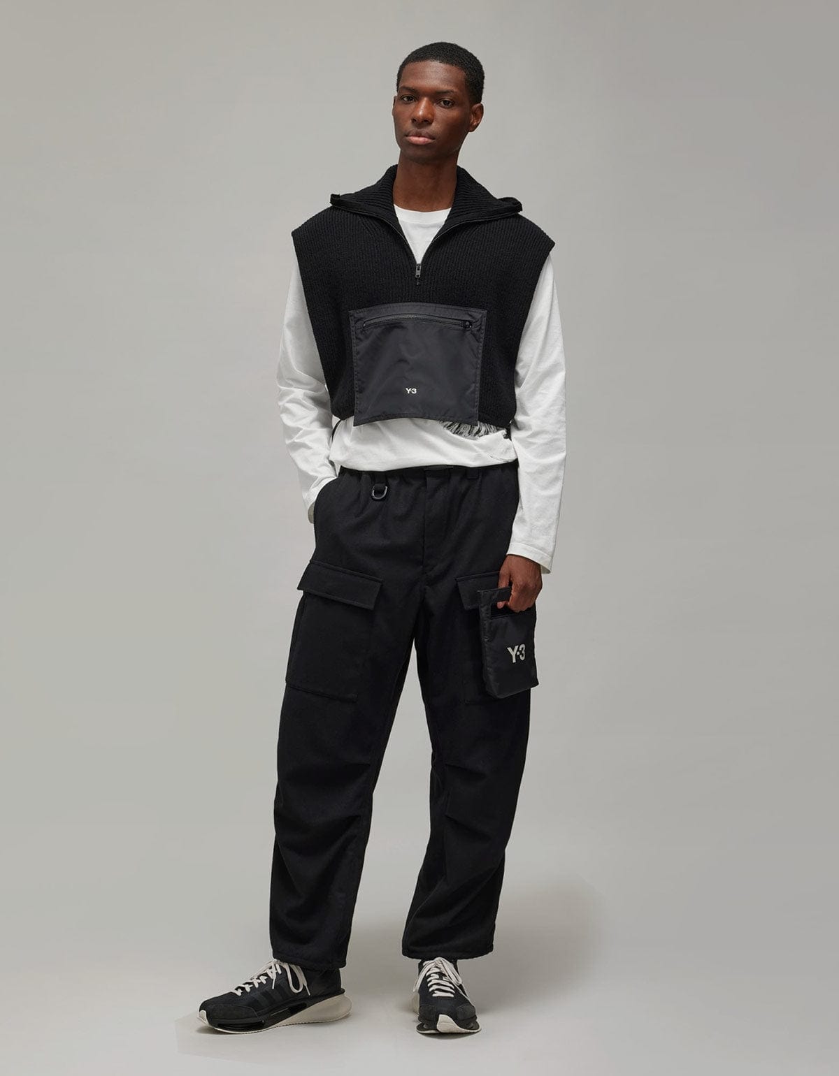 Y-3 Black Hooded Vest