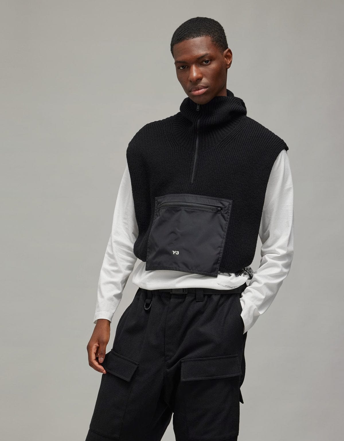 Y-3 Black Hooded Vest