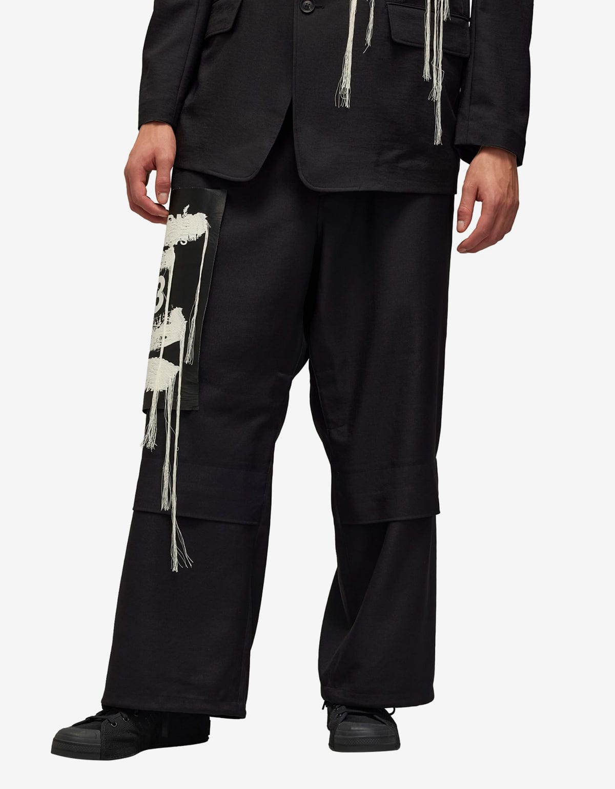 Y-3 Black Sport Uniform Patch Trousers