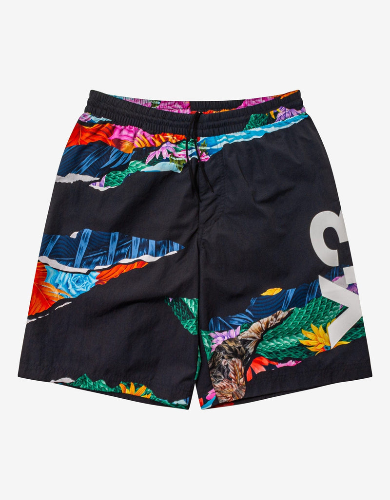 Y-3 CH2 Black Allover Print Swim Shorts