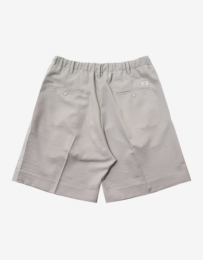 Y-3 Grey 3-Stripe Shorts