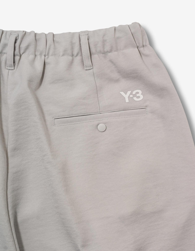 Y-3 Grey 3-Stripe Shorts