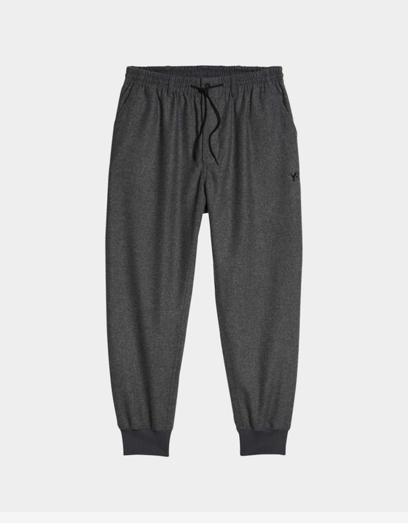 Y-3 Grey Wool Flannel Cuffed Pants