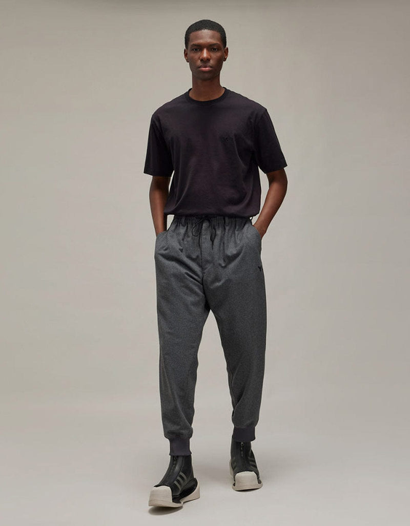 Y-3 Grey Wool Flannel Cuffed Pants