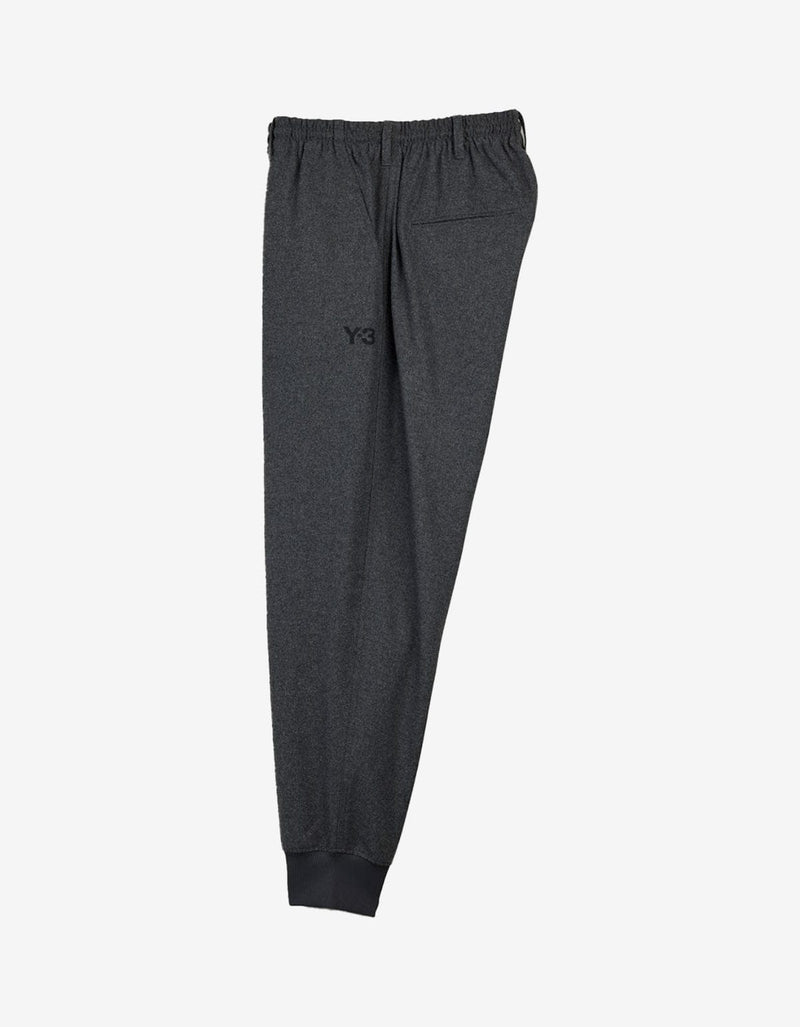 Y-3 Grey Wool Flannel Cuffed Pants