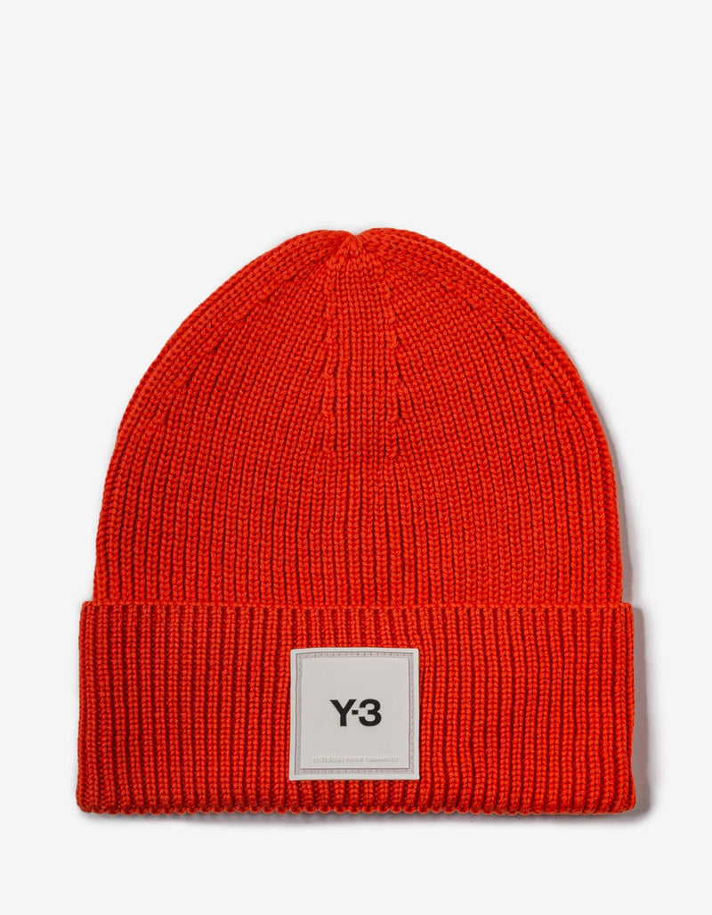 Y-3 Orange Classic Beanie Hat