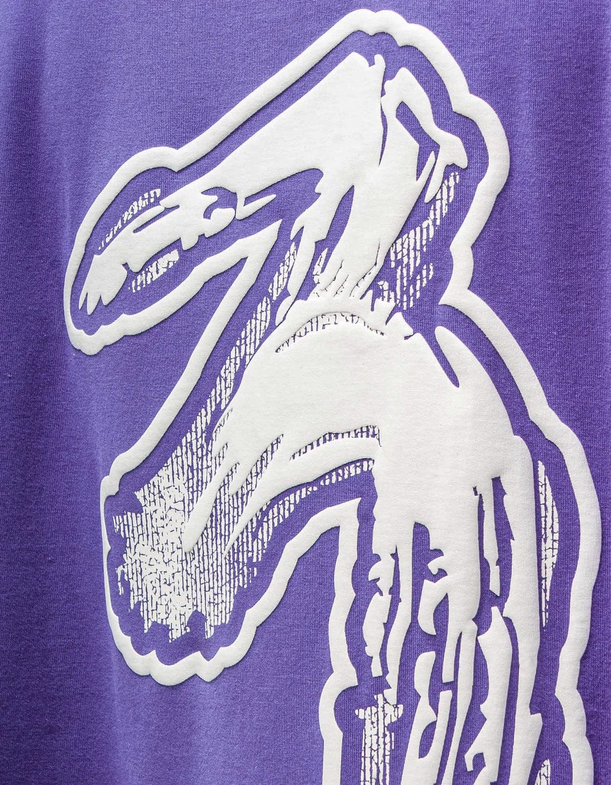 Y-3 Purple Logo Print Oversized T-Shirt