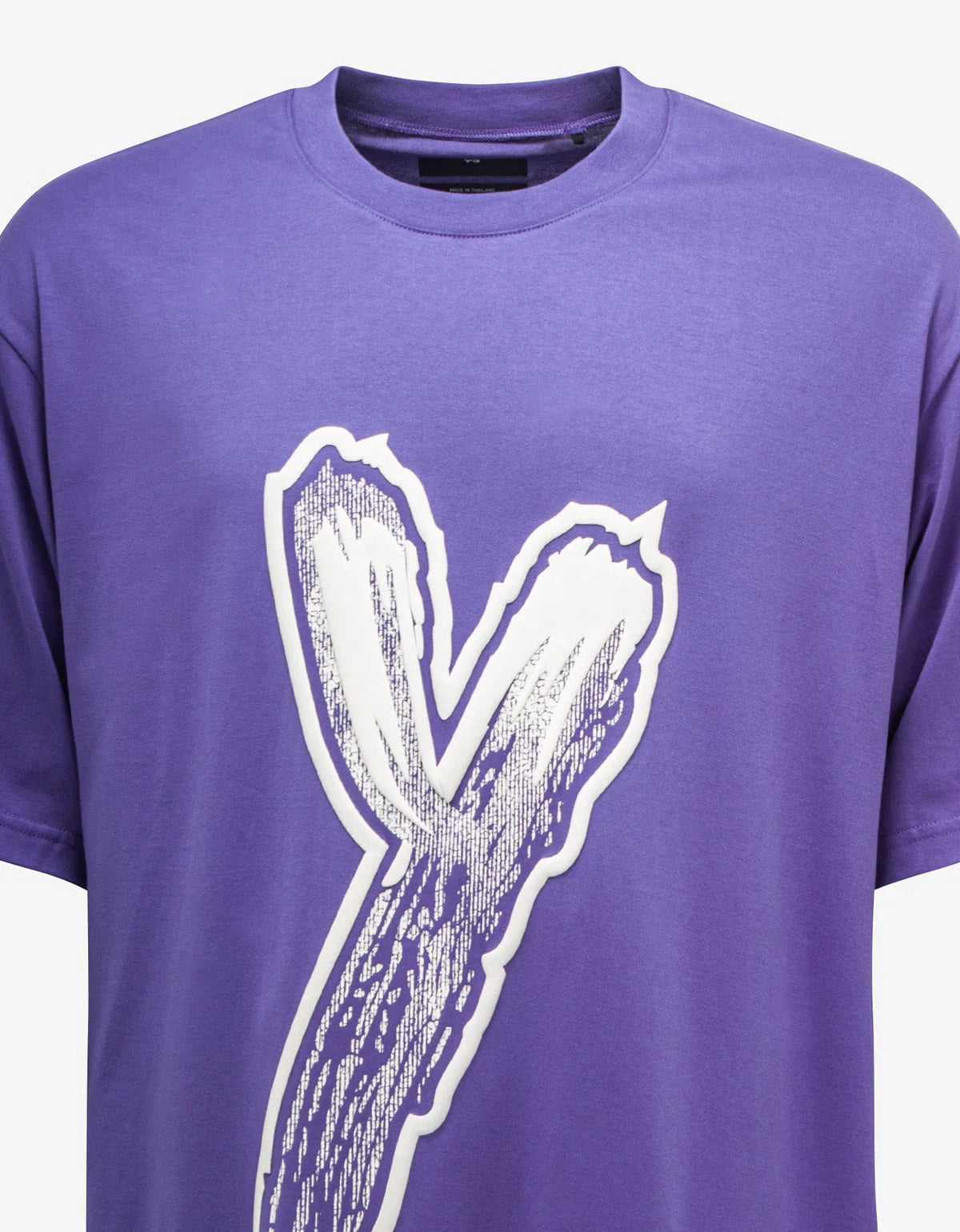 Y-3 Purple Logo Print Oversized T-Shirt