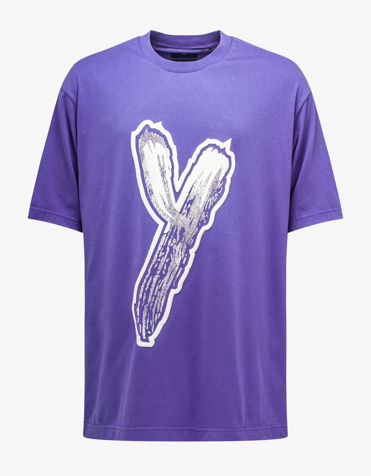 Y-3 Purple Logo Print Oversized T-Shirt