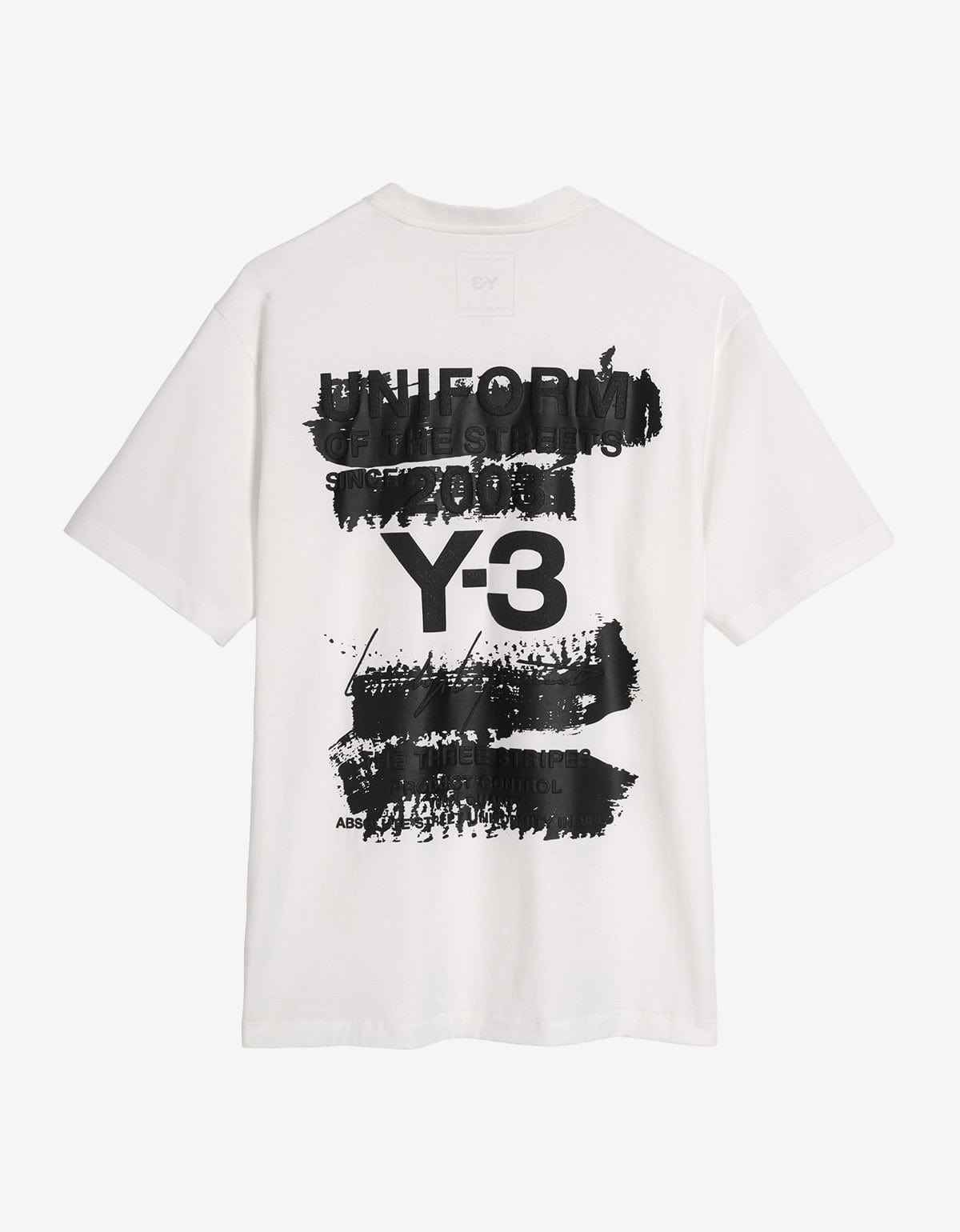 Y-3 White Graphic Print T-Shirt