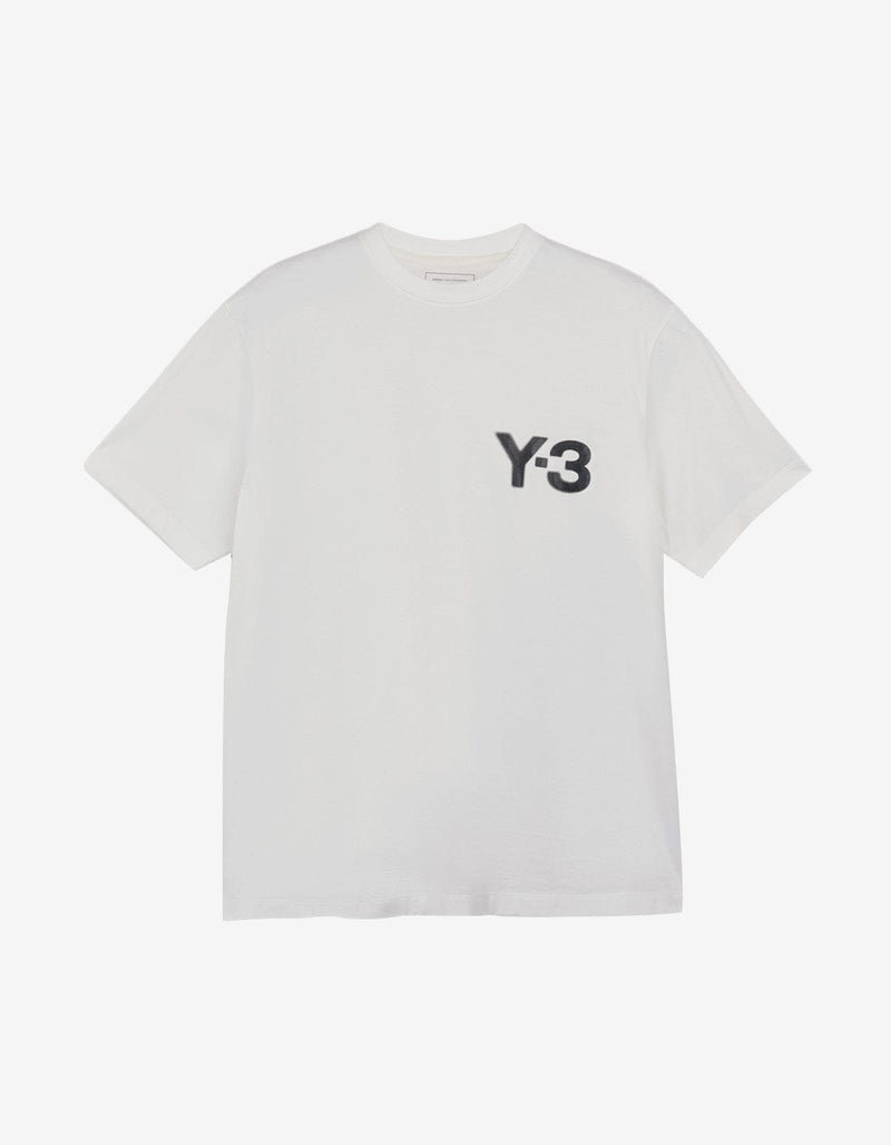 Y-3 White Logo Short Sleeve T-Shirt