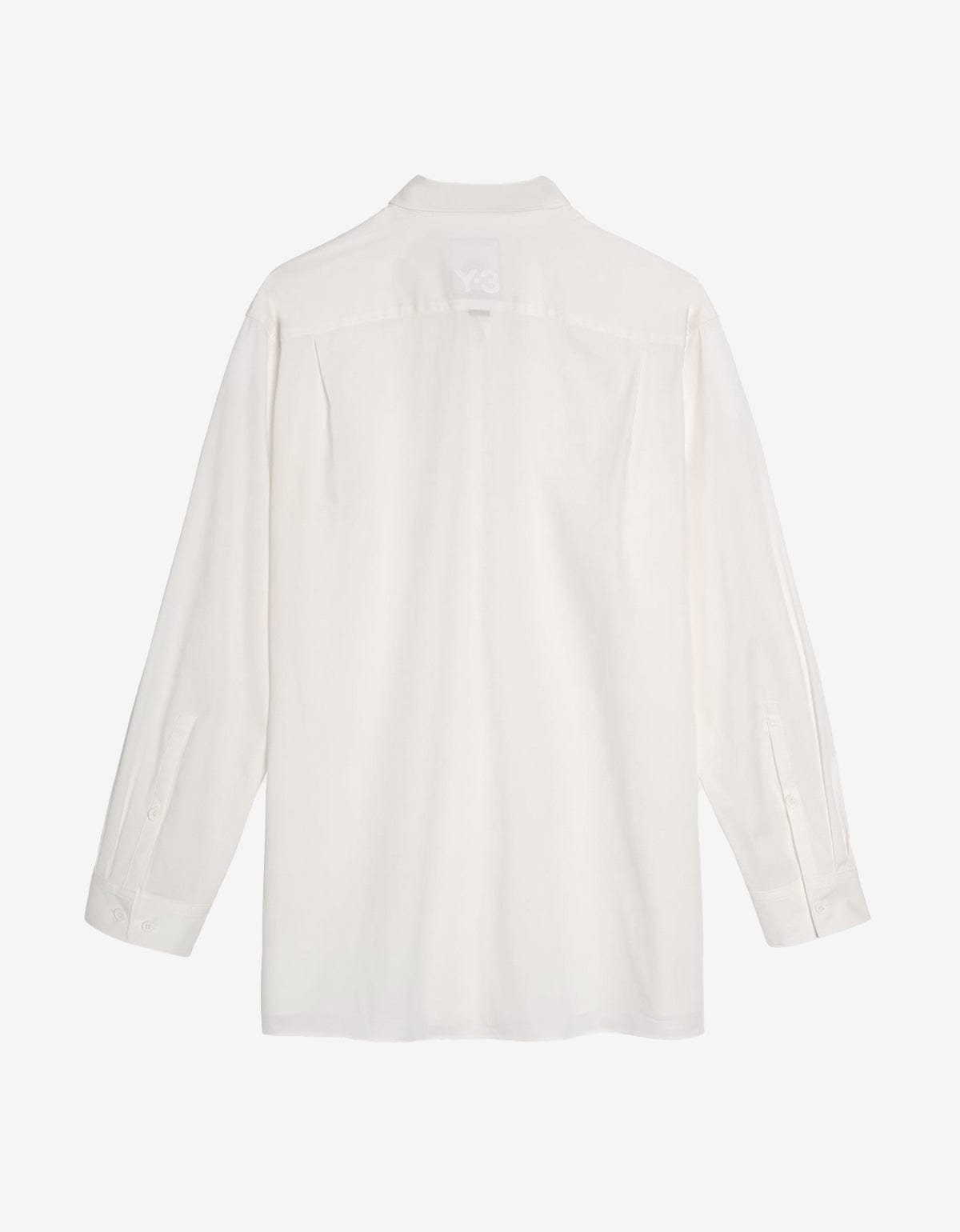 Y-3 White Pleated Pocket Shirt