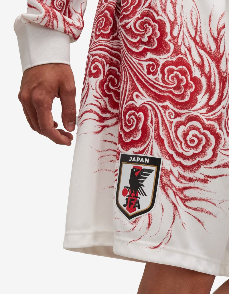 Y-3 x JFA White Graphic Shorts