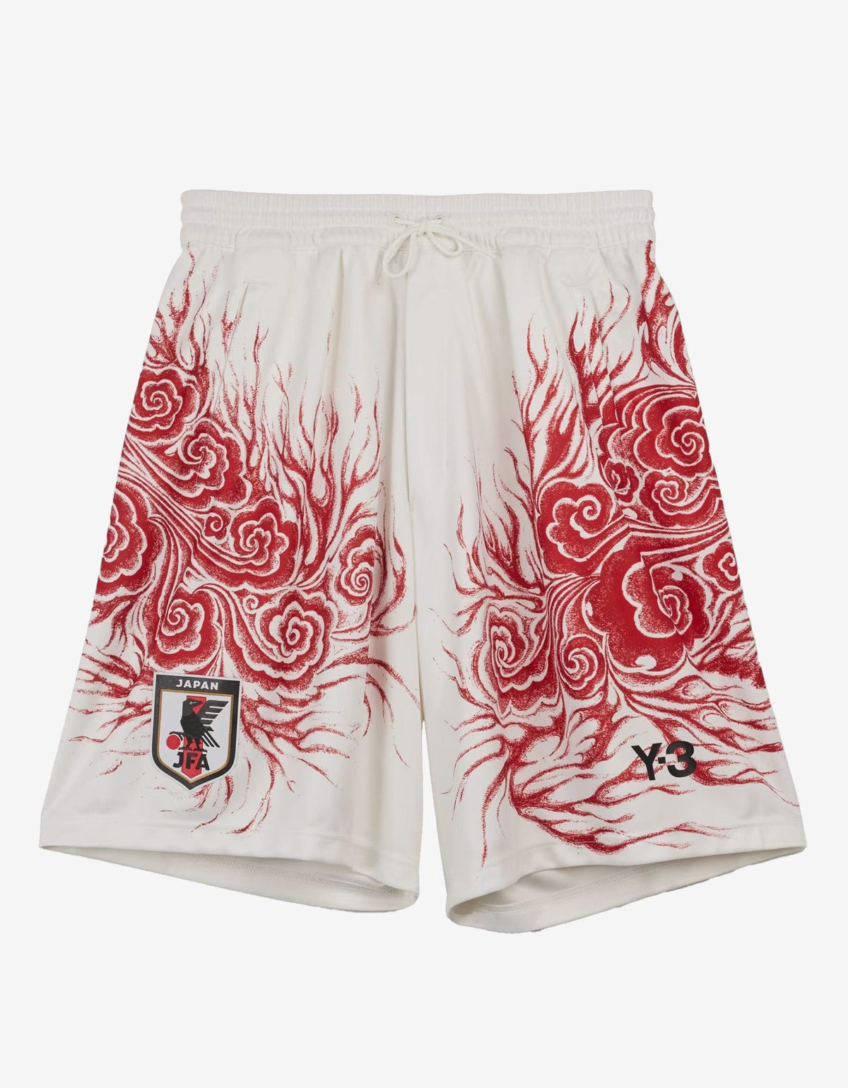 Y-3 x JFA White Graphic Shorts