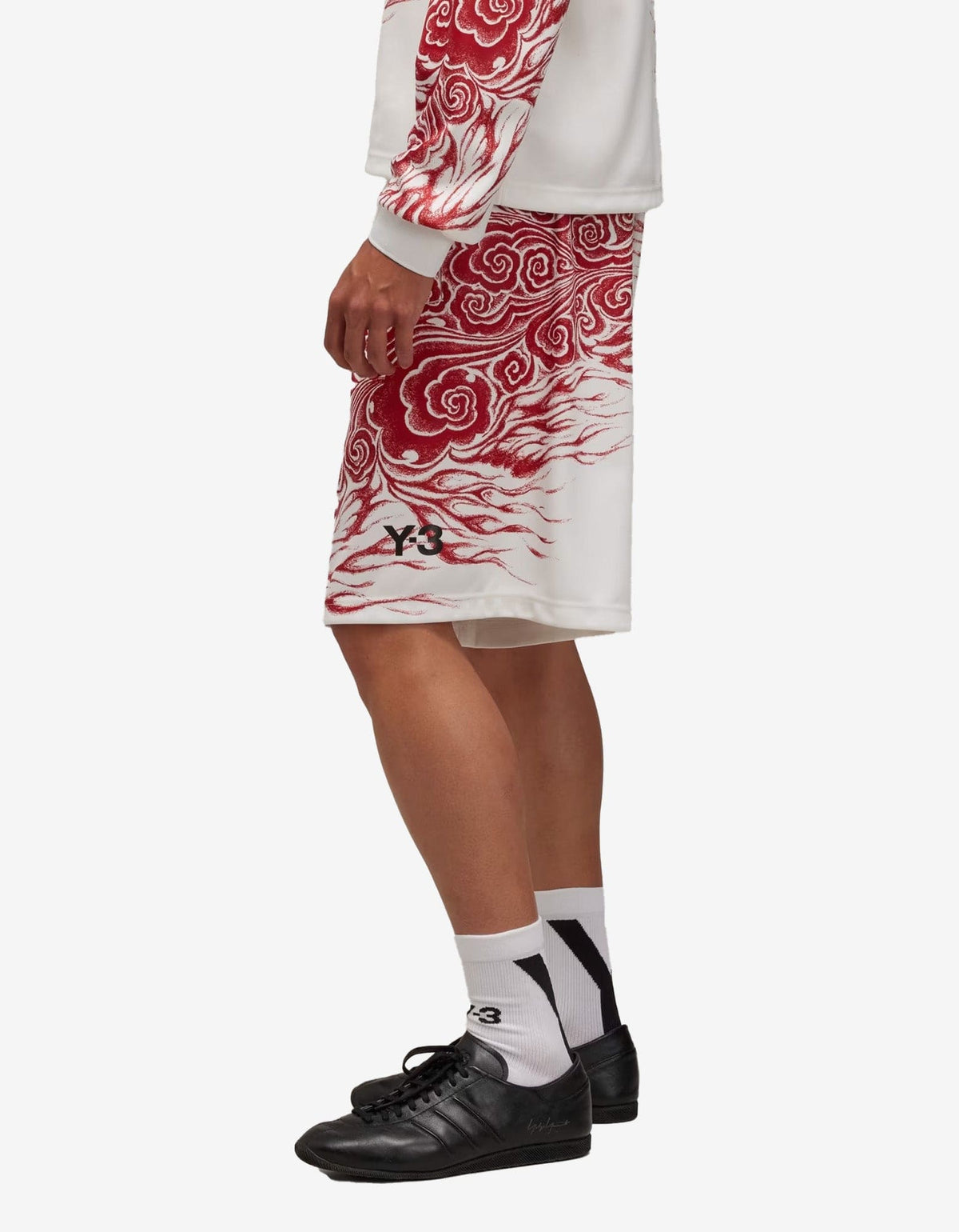 Y-3 x JFA White Graphic Shorts