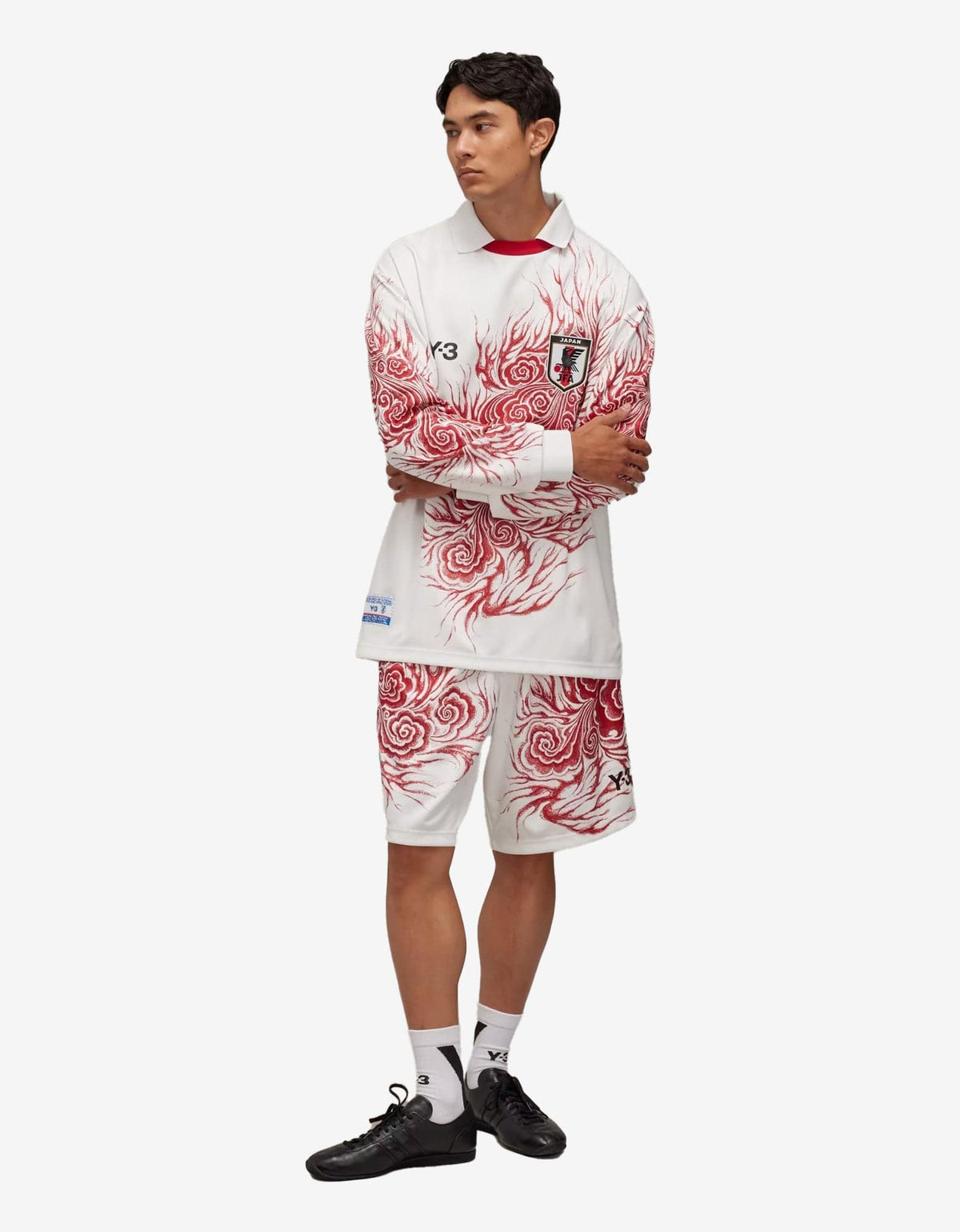 Y-3 x JFA White Graphic Shorts