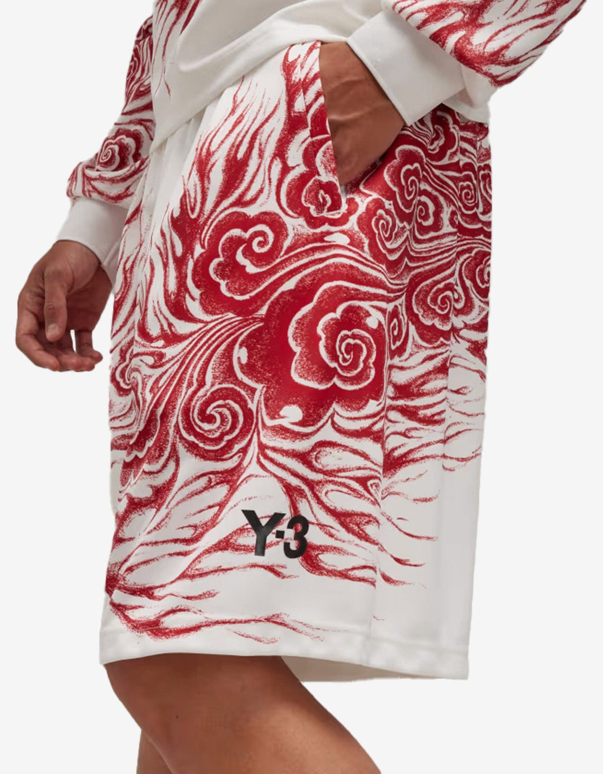 Y-3 x JFA White Graphic Shorts