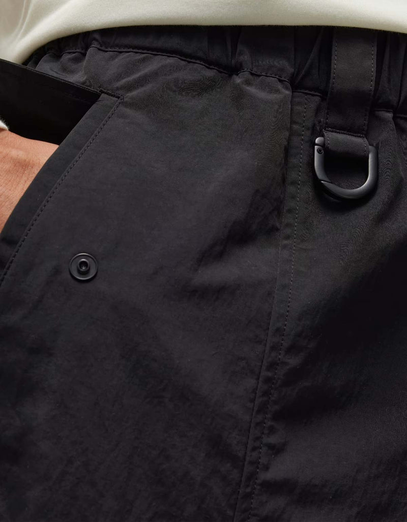 Y-3 Y-3 Black Crinkle Nylon Cuffed Pants