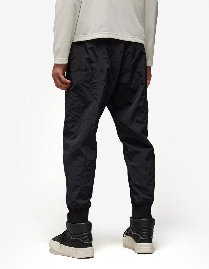 Y-3 Y-3 Black Crinkle Nylon Cuffed Pants