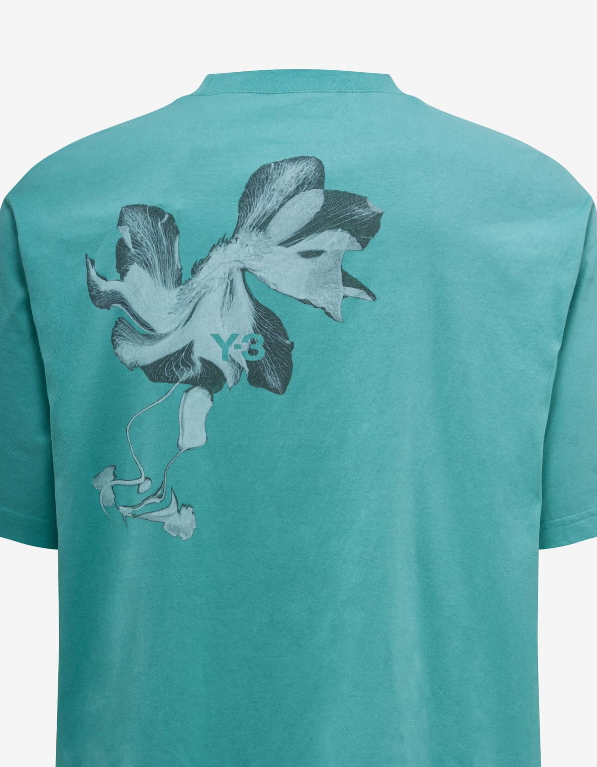 Y-3 Y-3 Blue Floral Print T-Shirt