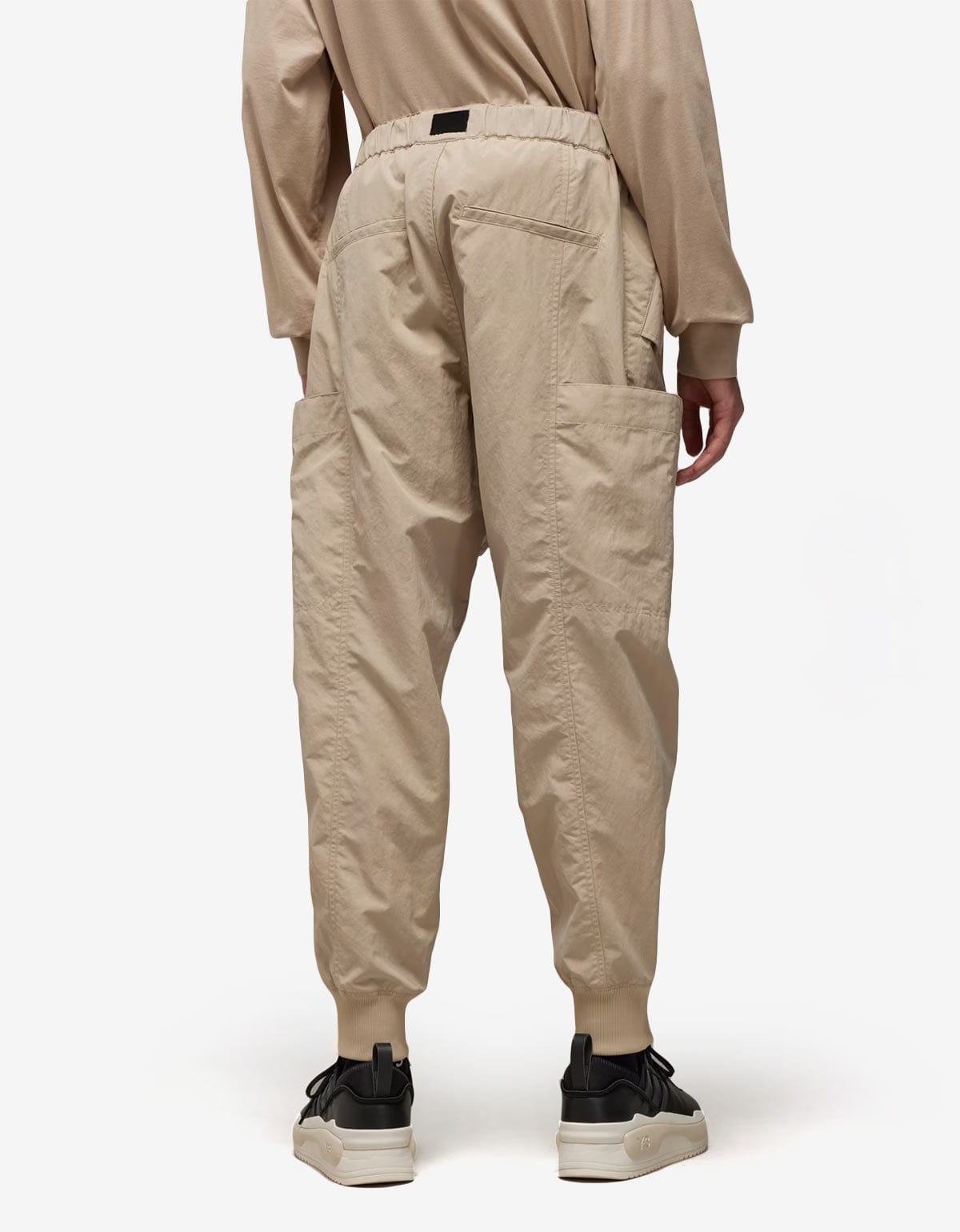 Y-3 Y-3 Brown Crinkle Nylon Cuffed Pants