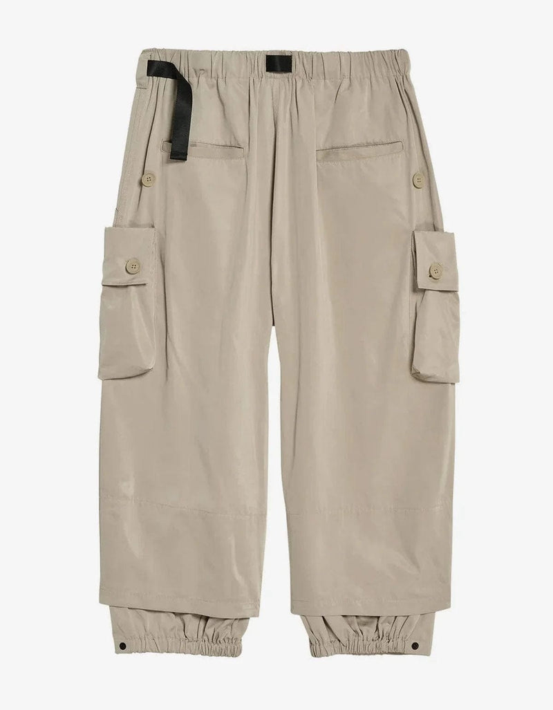 Y-3 Y-3 Brown Crinkle Nylon Cuffed Pants