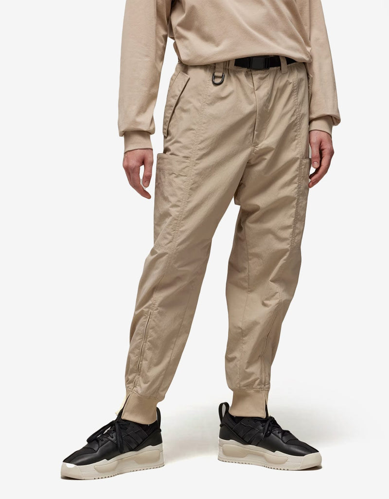 Y-3 Y-3 Brown Crinkle Nylon Cuffed Pants