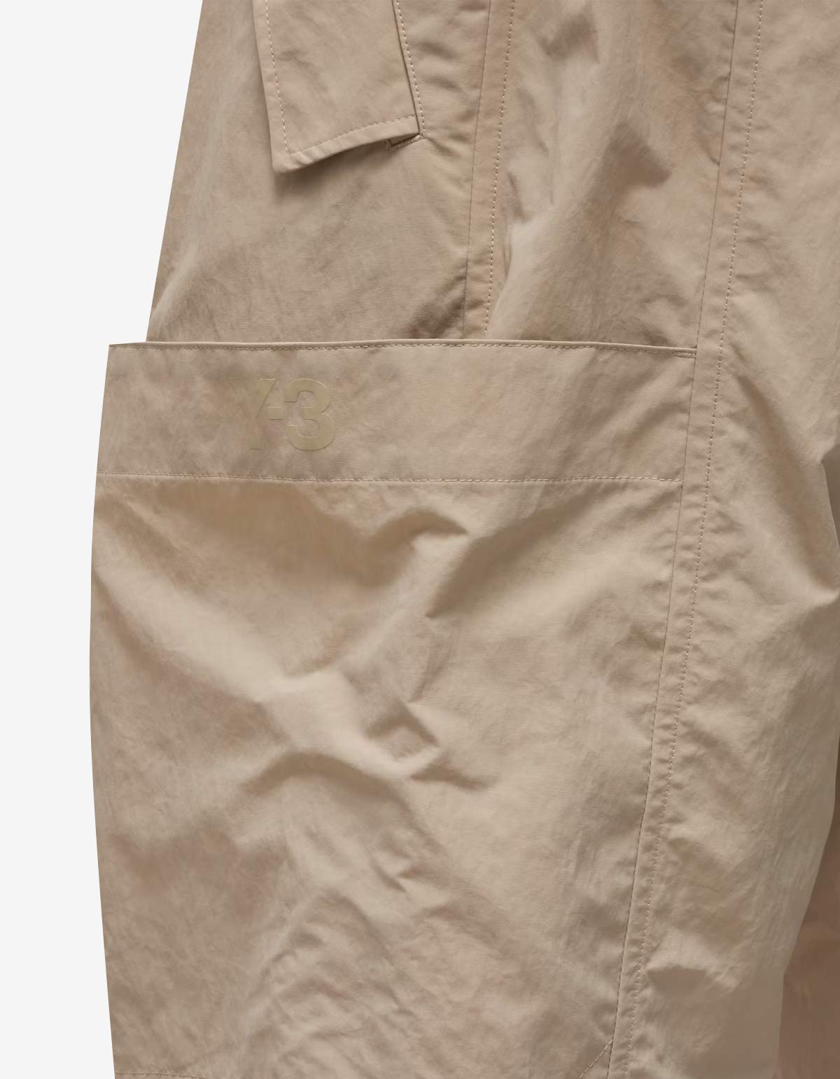 Y-3 Y-3 Brown Crinkle Nylon Cuffed Pants