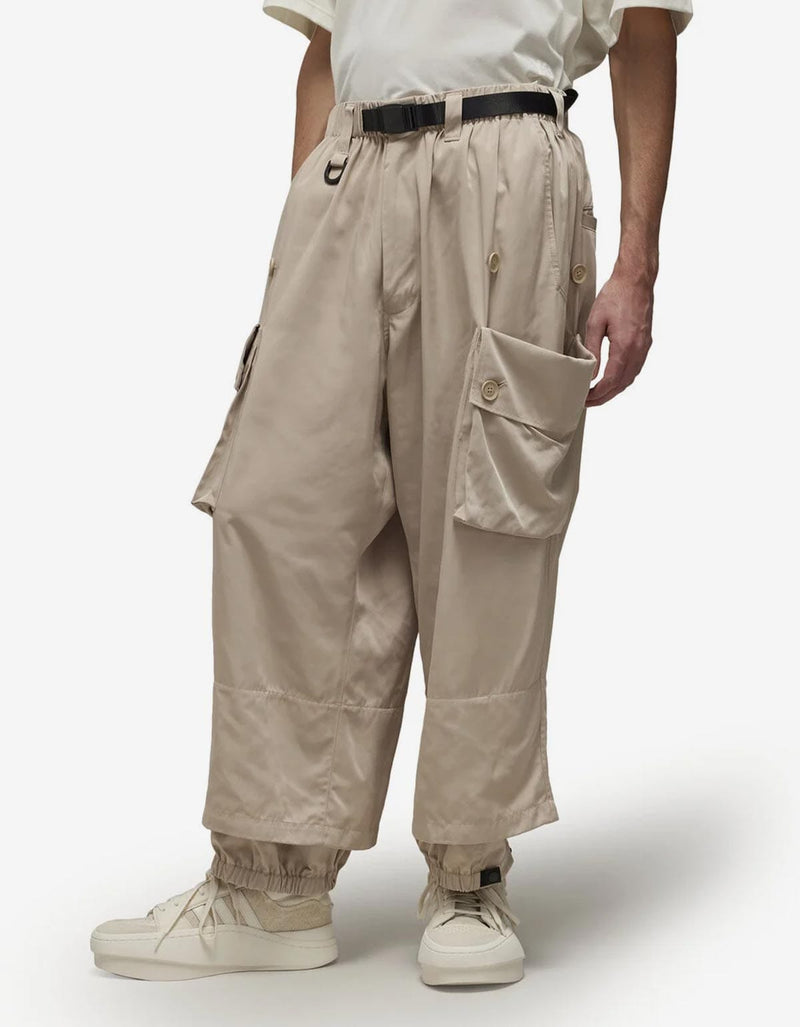 Y-3 Y-3 Brown Cuffed Twill Pants