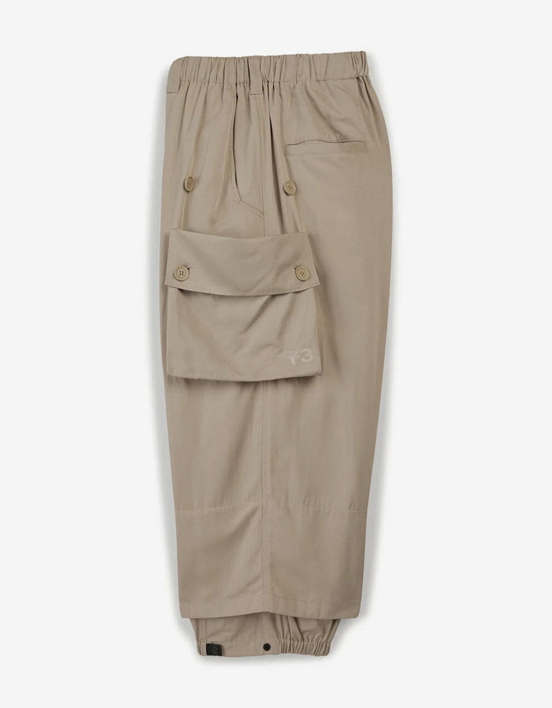 Y-3 Y-3 Brown Cuffed Twill Pants