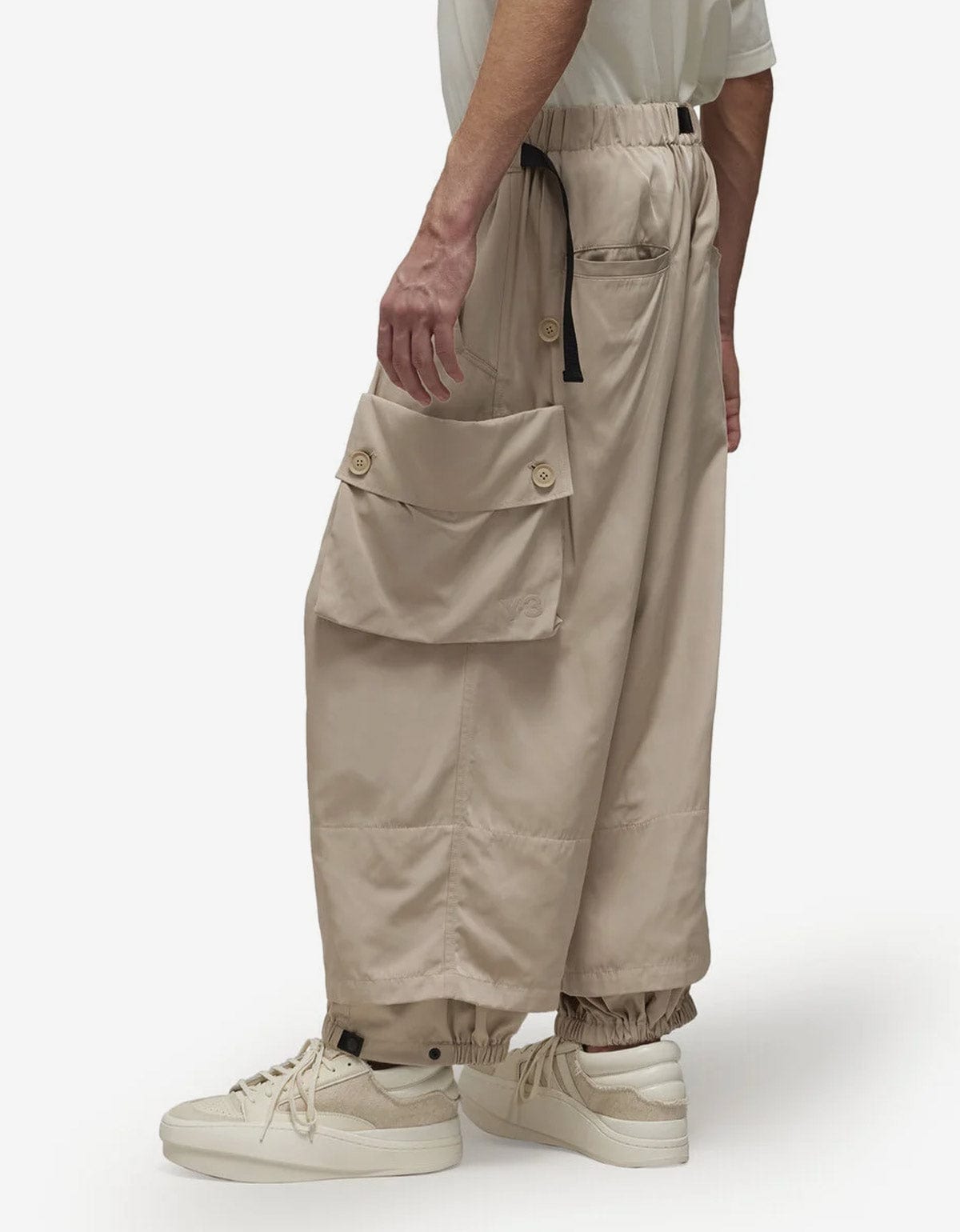 Y-3 Y-3 Brown Cuffed Twill Pants