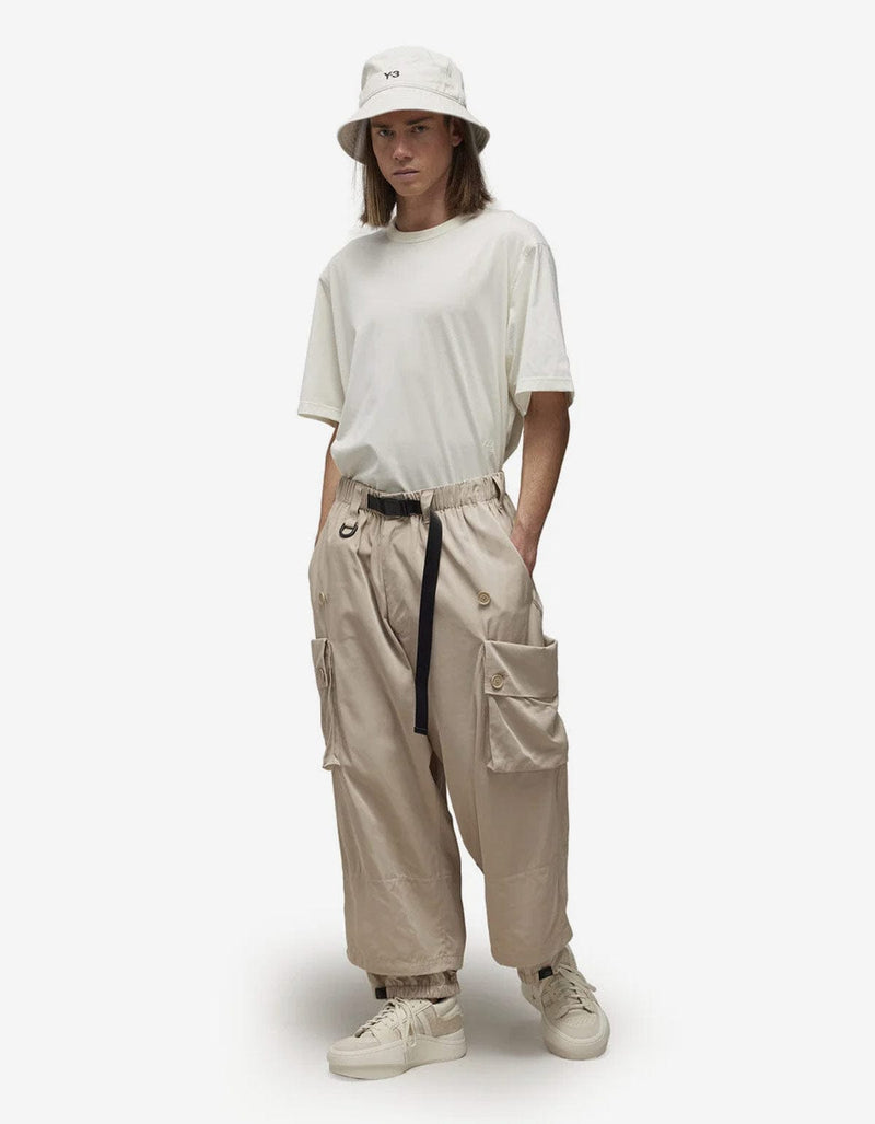 Y-3 Y-3 Brown Cuffed Twill Pants