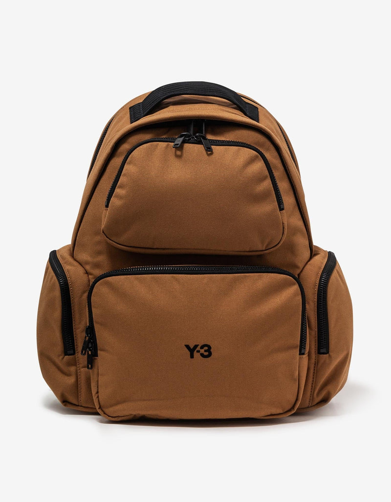 Y-3 Y-3 Brown Logo Backpack