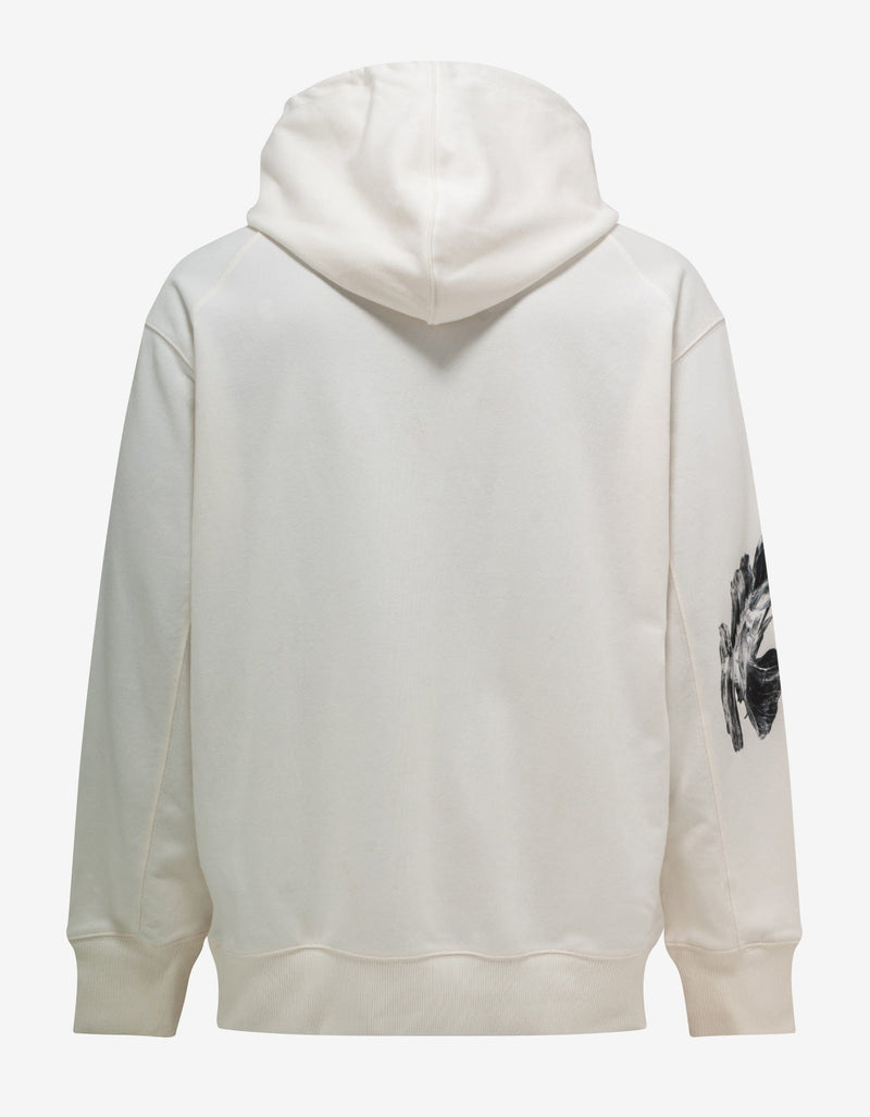 Y-3 Y-3 White Floral Print Hoodie