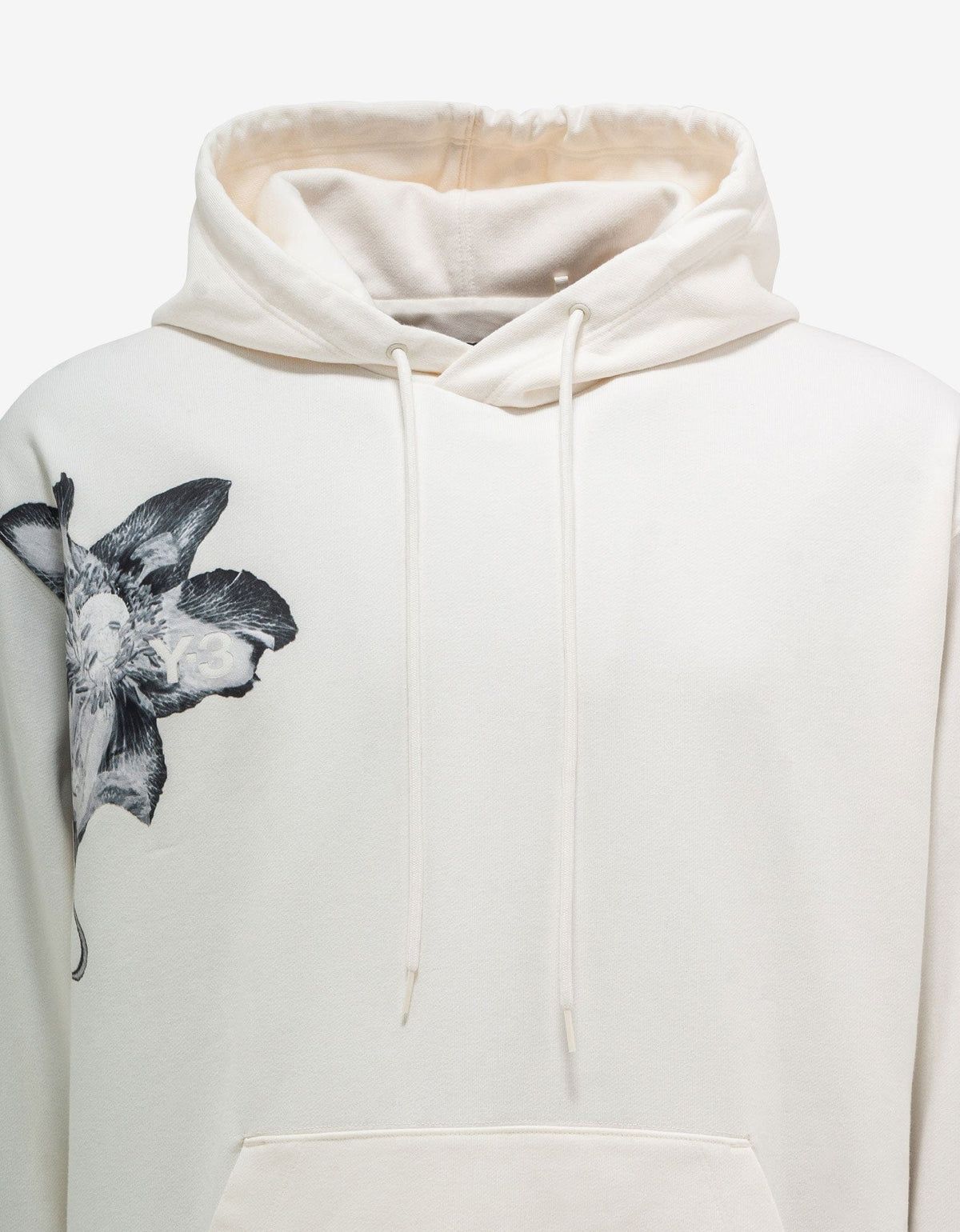 Y-3 Y-3 White Floral Print Hoodie