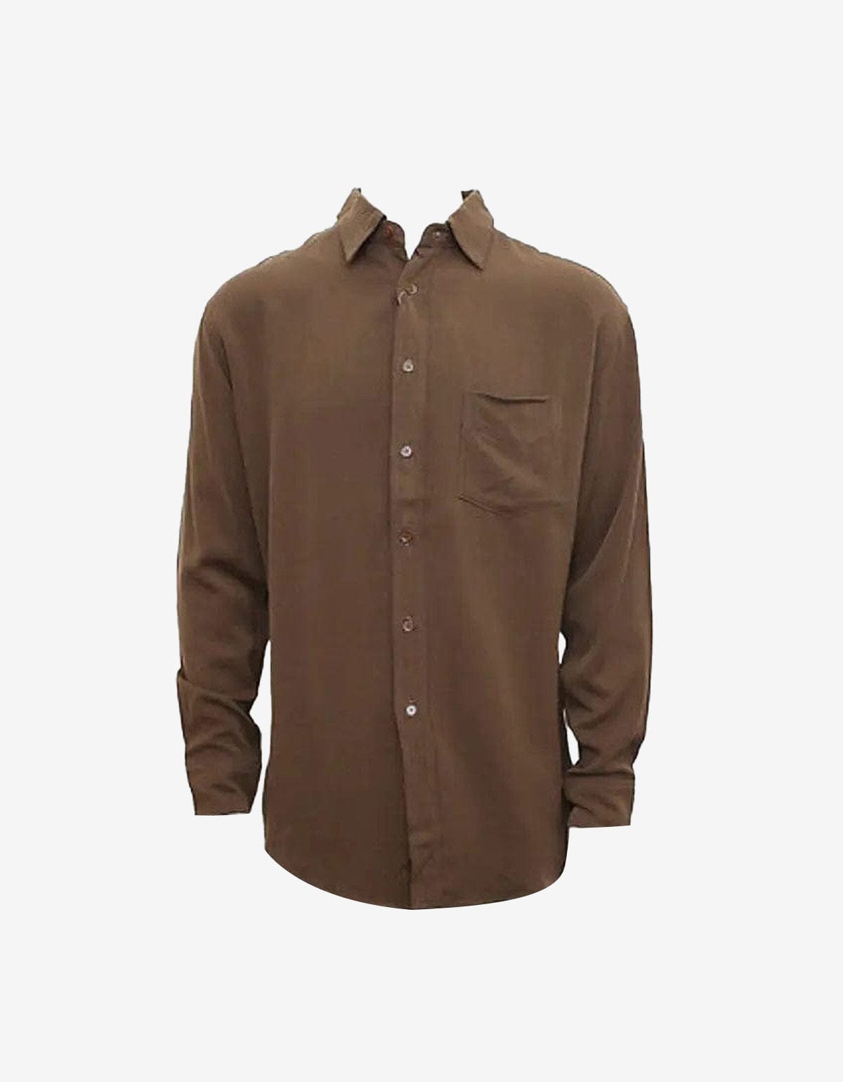 Yohji Yamamoto Brown Rayon Shirt