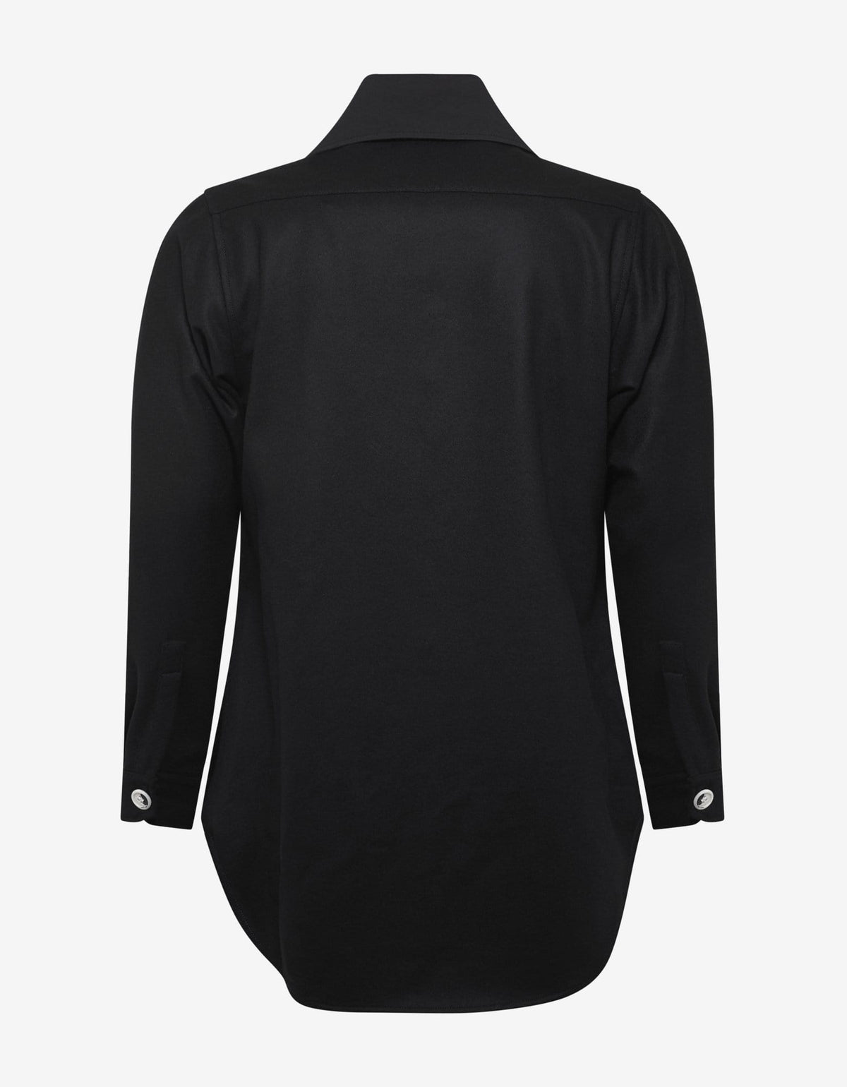 Yohji Yamamoto Yohji Yamamoto Black Stole Collar Embroidered Shirt