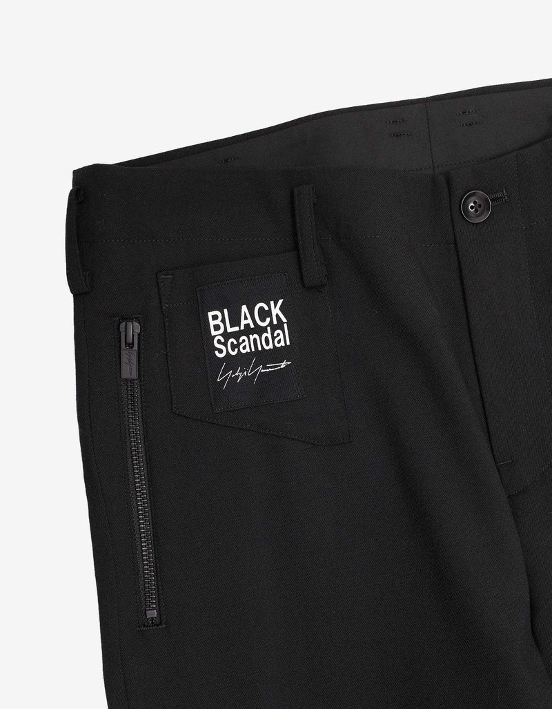 Yohji Yamamoto Yohji Yamamoto Black Zip Pocket Trousers